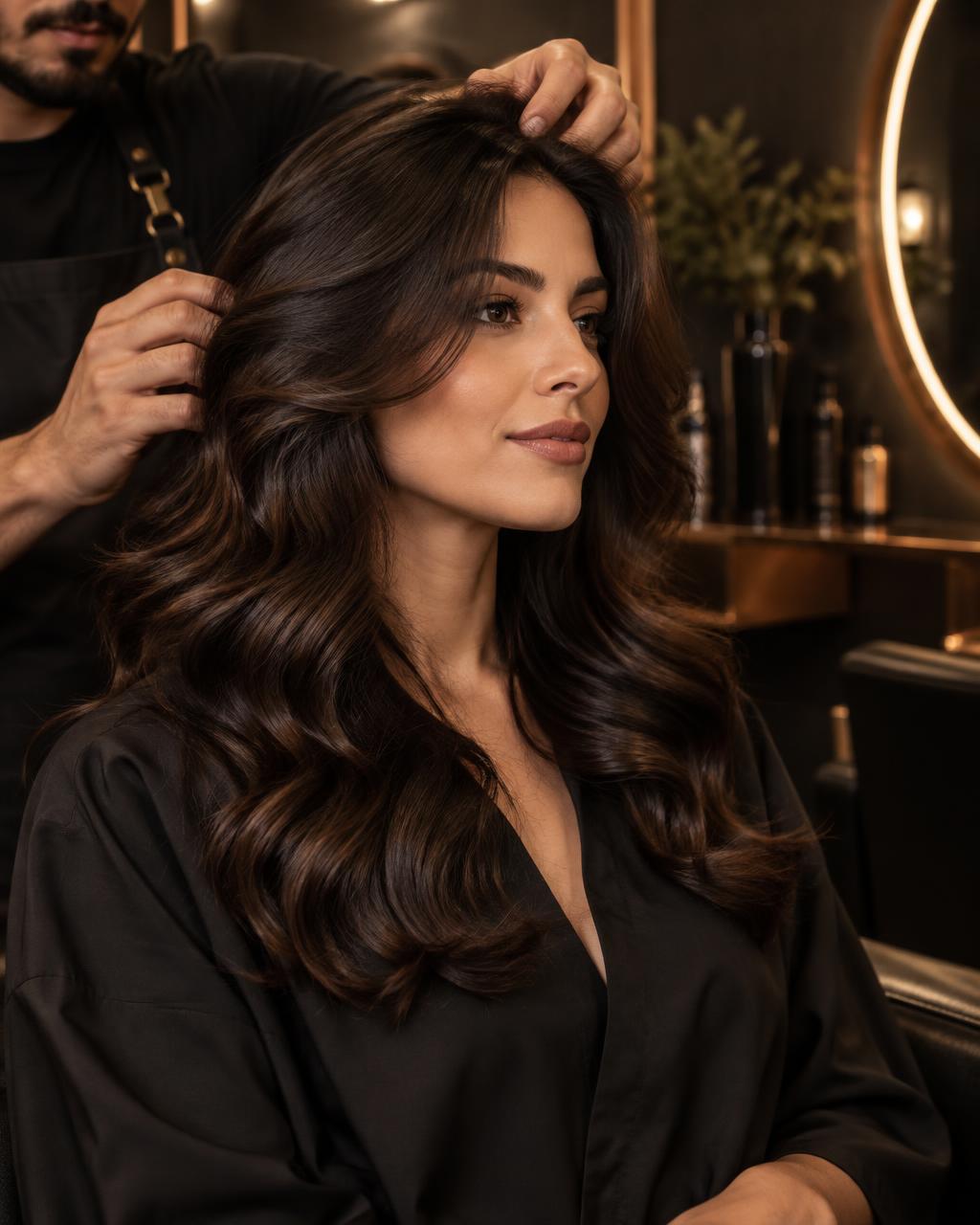 Atendimento de beleza em salão